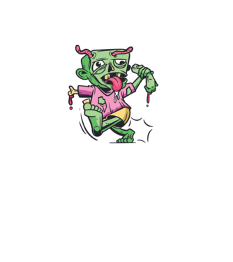 Zombi minta fehér pólón
