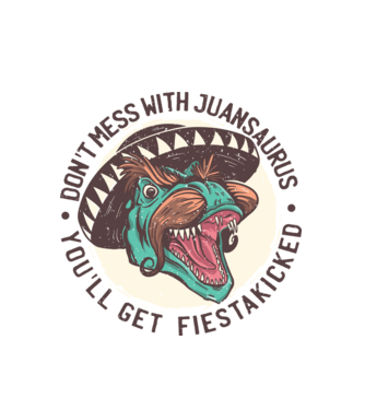 Mexikói Trex minta fehér pólón