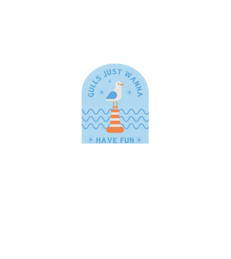 tshirtseagull minta királykék pólón