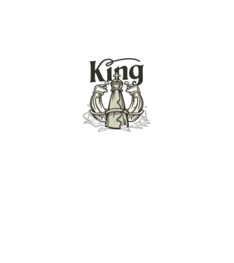 Király minta királykék pólón