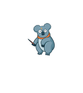 Koala potter minta fehér pólón