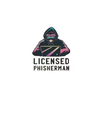 Licenced Phisherman minta szürke pólón