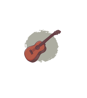 Ukulele minta fehér pólón