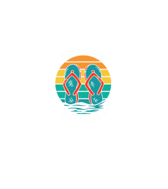 Flip Flop Attitude minta fekete pólón