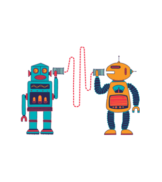 Walkie Talkie Robot minta fehér pólón