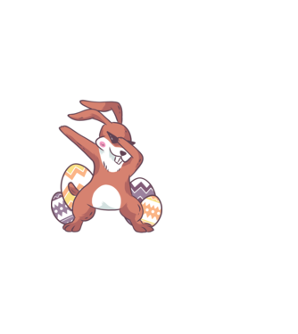 Apa nyuszi minta fehér pólón