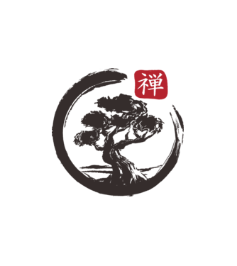 Zen Bonsai minta fehér pólón