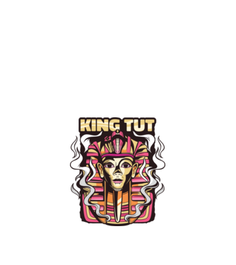 King Tut - Tutanhamon Fáraó minta homokszín pólón