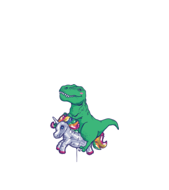 T-rex Unikornison Lufi minta fehér pólón