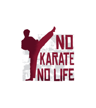 Karate minta fehér pólón
