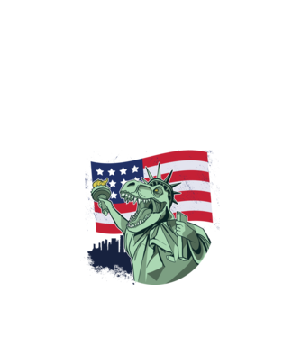 Liberty-Rex Usa dinoszaurusz minta homokszín pólón