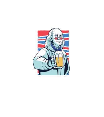 Benjamin Franklin Beer minta fehér pólón