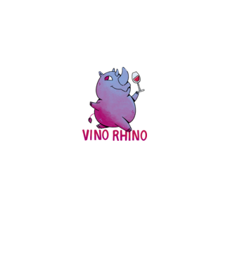 Vino Rhino minta fehér pólón