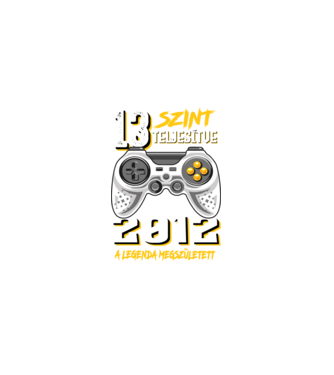 GAMER szint teljesítve 13. 2012 minta fekete pólón