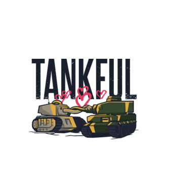 Tank minta fehér pólón