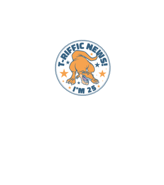 T-rex Terrific news i'm 25 minta szürke pólón
