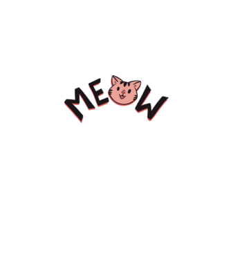Meow minta szürke pólón