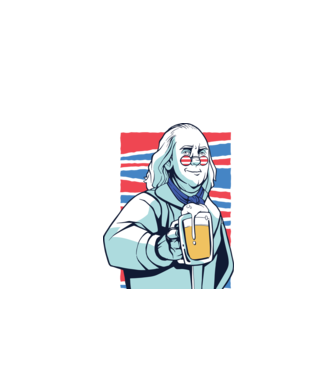 Benjamin Franklin Beer minta fehér pólón