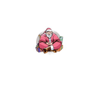 Santa Meditáció minta fekete pólón