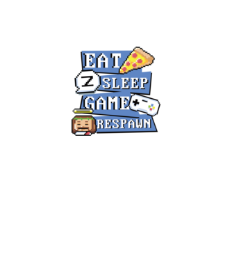 Eat, Sleep, Game respawn minta fehér pólón