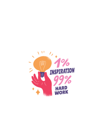 Inspiráció minta fehér pólón