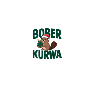 Bober Kurwa Karácsony - Vicces meme póló minta fehér pólón