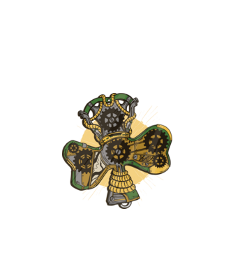 Steampunk lóhere minta fekete pólón