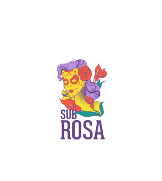 Sub Rosa minta fehér pólón