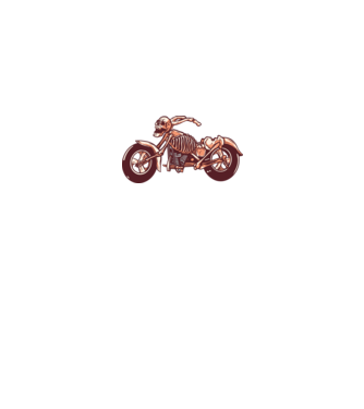 Csontvázas Motor minta fehér pólón