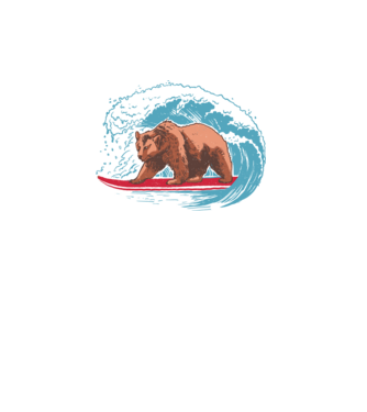 Surf Grizzly minta fehér pólón