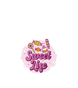 Sweet Life - Édes Élet minta sötétkék pólón