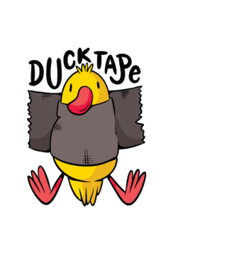 Duck Tape minta világoskék pólón