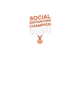 Social Distancing Bajnok 2020 minta fekete pólón