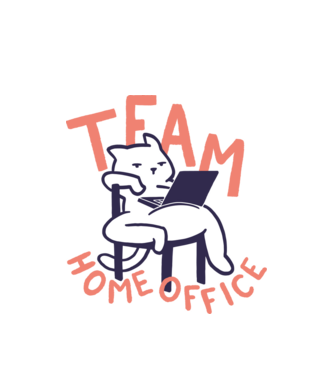 Team Home Office minta fehér pólón