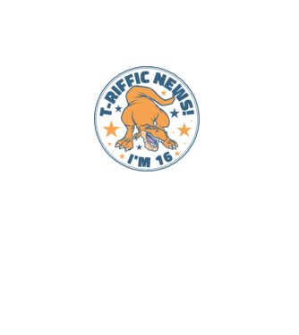 T-rex Terrific news i'm 16 minta türkiz pólón