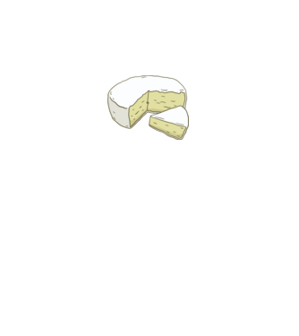 Brie sajt minta fehér pólón