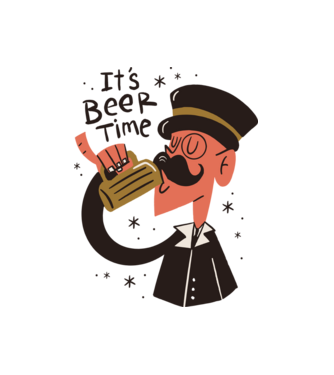 Gentleman Beer minta fehér pólón