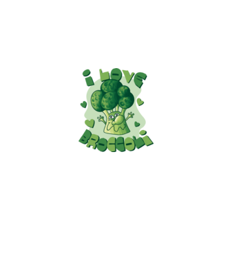 Broccoli Lover minta farmerkék pólón