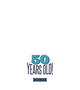 50 years old awesome since 1970 minta fehér pólón
