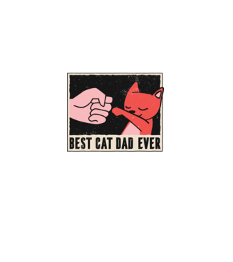 Best Cat Dad Ever - Legjobb Cica Gazdi minta világoskék pólón