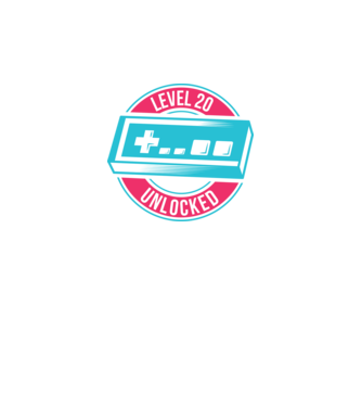 Level 20 Unlocked 20 éves születésnap minta fehér pólón