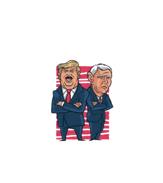 Trump Pence USA minta fehér pólón