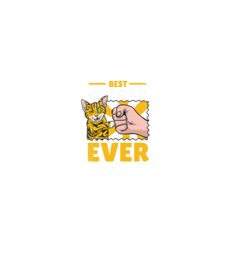 Best Cat Dad Ever - Legjobb Cicás Apa minta fekete pólón