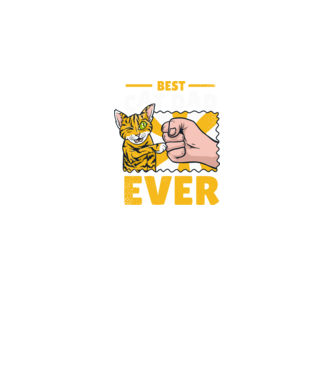 Best Cat Dad Ever - Legjobb Cicás Apa minta fekete pólón