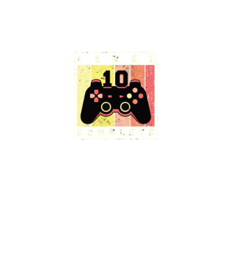 Level 10 Complete Szülinapra póló minta fekete pólón