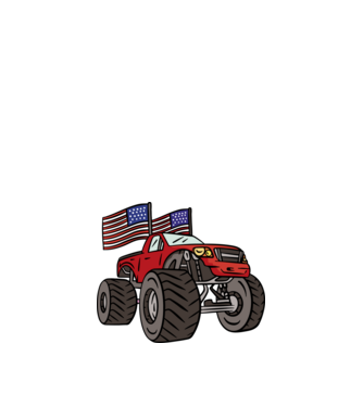Monster Truck minta fehér pólón