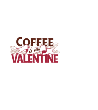 Coffee is my valentine minta fekete pólón
