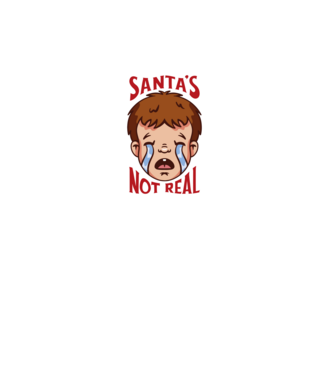 Santa is not real minta rózsaszín pólón