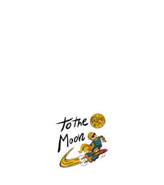 To the Moon Bitcoin #wallstreetbets minta fehér pólón