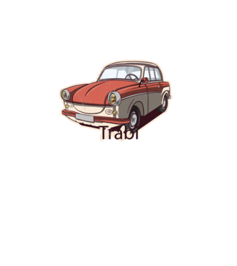 Trabant minta fehér pólón